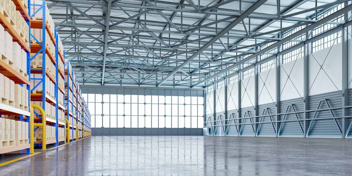 Interior of a warehouse